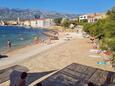 Der Strand  im Ort Vinjerac, Zadar.