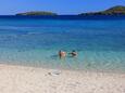 La plage Vela Prižba en ville Prižba, Korčula.