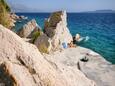  strand Mimice településen, Omiš.