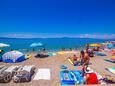 Miramare strand Njivice településen, Krk.