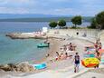 Uhić strand Porat településen, Krk.