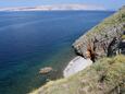 La plage  en ville Senj, Senj.