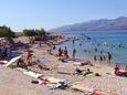 La plage  en ville Ražanac, Zadar.