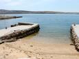 La plage  en ville Kustići, Pag.