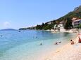 La plage Brist en ville Brist, Makarska.