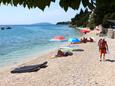 Der Strand Brist im Ort Brist, Makarska.