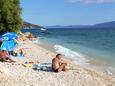 La plage Brist en ville Brist, Makarska.