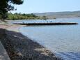 La plage  en ville Seline, Paklenica.