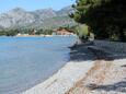 La plage  en ville Seline, Paklenica.