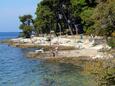 La plage  en ville Poreč, Poreč.