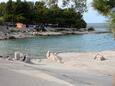 Der Strand Rapoća im Ort Nerezine, Lošinj.