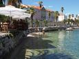 Der Strand  im Ort Korčula, Korčula.