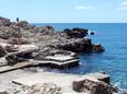 La plage Danče en ville Dubrovnik, Dubrovnik.