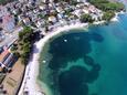 La plage Miševac en ville Mastrinka, Čiovo.