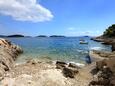 La plage  en ville Prižba, Korčula.