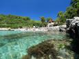 La plage Žitna en ville Zavalatica, Korčula.