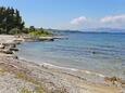 La plage  en ville Drače, Pelješac.