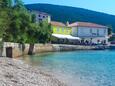 La plage Martinšćica en ville Martinšćica, Cres.