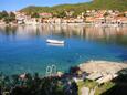 Der Strand  im Ort Brna, Korčula.