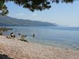 Der Strand  im Ort Orebić, Pelješac.