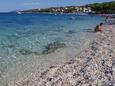 La plage Guje en ville Slatine, Čiovo.