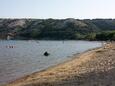 Der Strand Rajska plaža im Ort Lopar, Rab.