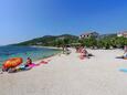 Beach Vranjica in Seget Vranjica, Trogir.