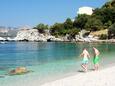 La plage Leptirica en ville Plat, Dubrovnik.