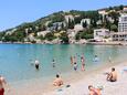 Der Strand Sunset Beach Lapad im Ort Dubrovnik, Dubrovnik.