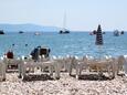 Der Strand Maslinica im Ort Rabac, Labin.