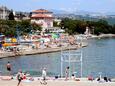 La plage Slatina en ville Opatija, Opatija.