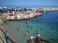 La plage  en ville Lovran, Opatija.