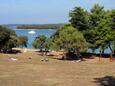 Der Strand  im Ort Vrsar, Poreč.