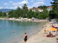 Der Strand Pećine im Ort Šilo, Krk.