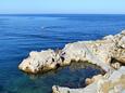 Der Strand Baluota im Ort Rovinj, Rovinj.