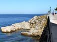 Der Strand Baluota im Ort Rovinj, Rovinj.