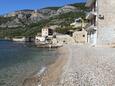 Der Strand  im Ort Komiža, Vis.