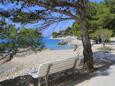 La plage Šćit en ville Brela, Makarska.