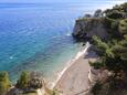 Der Strand Borak im Ort Marušići, Omiš.