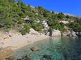 Der Strand Borak im Ort Marušići, Omiš.