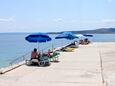Пляж Soline в городе Brela, Makarska.