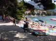 Soline strand Brela településen, Makarska.