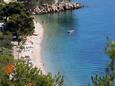 La plage Porat en ville Živogošće - Porat, Makarska.