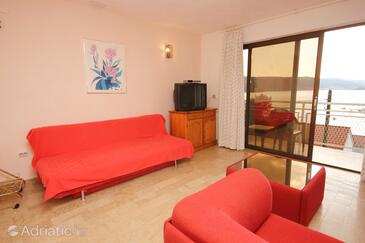 Poljica, Sala de estar in the apartment, air condition available, (pet friendly) y WiFi.