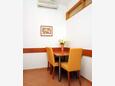 Dining room Baška Voda, Dining room in the apartment, air condition available, (pet friendly) and WiFi.