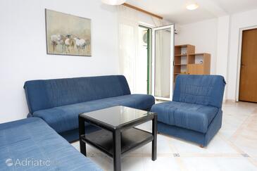 Living room Korčula, Living room in the apartment, dostupna klima i WIFI.