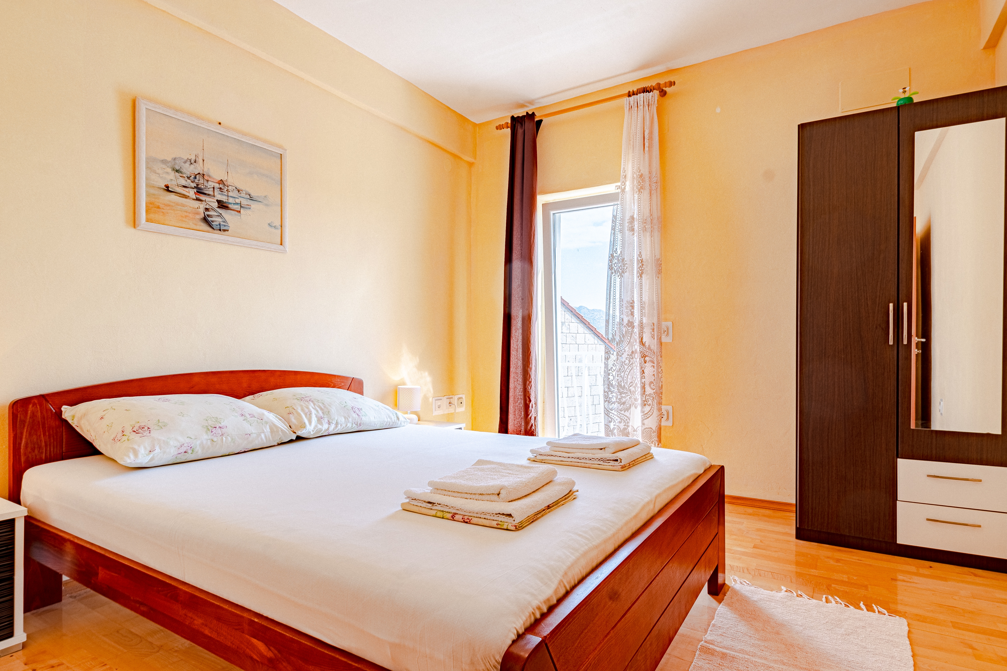 One bedroom apartment with balcony and sea view Korčula  A-b