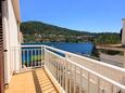 Brna, Balcony in the apartment, with a sea view and WiFi.