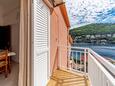 Brna, Balcony in the apartment, with a sea view and WiFi.