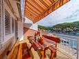 Brna, Terrace in the apartment, with a sea view and WiFi.
